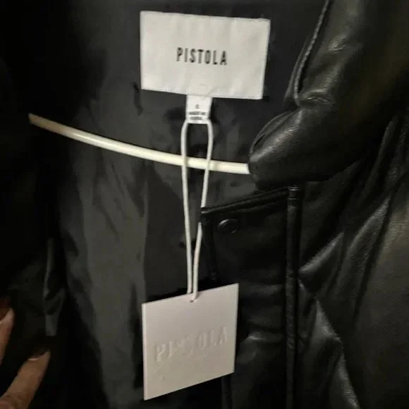 (60% OFF) PISTOLA Callista LEATHER FAUX QUILTEDJACKET/VEST BLACK MSRP $280 - Picture 7 of 10